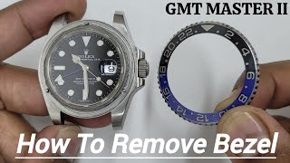 How To Remove and Assemble Bezel of ROLEX 116710 MASTER 2 [upl. by Nima445]