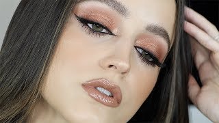 WARM HOLIDAY GLAM  Makeup Tutorial [upl. by Elocel]