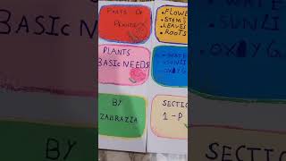 Parts of plants IdeaScience Project Real Plant kids 1 class school project [upl. by Petula]