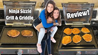 Ninja Sizzle Smokeless Grill amp Griddle review by Grill Masters Maddie amp Kiki [upl. by Spiegleman392]