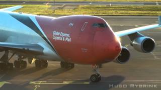 TNT Airways Boeing 747400  Taxing At Landvetter Airport  Full HD [upl. by Ylagam]