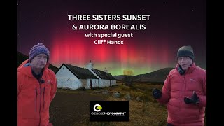 Sunset on the three sisters and Aurora Borealis Landscape Photography of the Scottish Highlands [upl. by Ssitnerp]