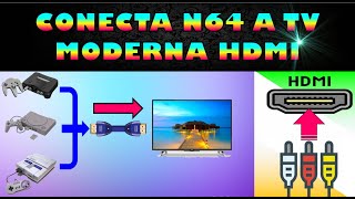 como conectar consolas antiguas de videojuegos a TV por HDMI howto consolasretro video [upl. by Inalaehon826]