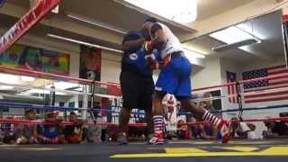 Mayweather vs Maidana 2 Training with Nate Jones [upl. by Eiramave]