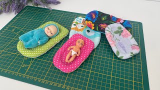 ✔Cocoon Baby nest How to sew a childrens mattress for small dolls  PATTERN [upl. by Osmond]