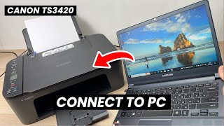 Canon Pixma TS3420 Printer How to Connect to PC Computer WiFi Setup [upl. by Nho]