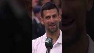 Novak Djokovic reacts to getting booed at Wimbledon 🎾  shorts [upl. by Bartlet]