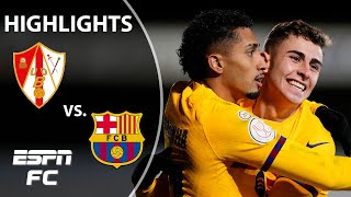 🚨 LATE DRAMA 🚨 UD Barbastro vs Barcelona  Copa Del Rey Highlights  ESPN FC [upl. by Atsed]