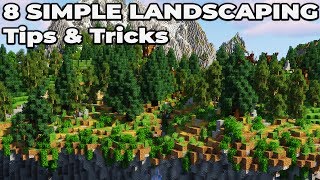 8 SIMPLE Minecraft 114 Landscaping Tips and Tricks [upl. by Flannery]