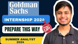 Goldman Sachs Internship 2024  Summer Analyst Program [upl. by Ylrad]