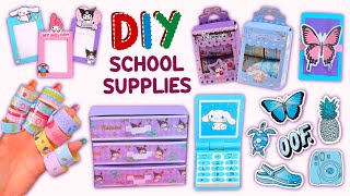 10 DIY SCHOOL SUPPLIES  BT21 Washi Tape  Kuromi Organizer  Cinnamoroll Notebook  Stickers [upl. by Allana957]