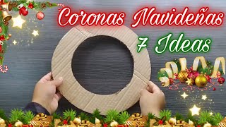 Haz tus propias Coronas Navideñas 🎄 COMO HACER CORONAS NAVIDEÑAS MUY FÁCILES 🎄 7 LINDAS IDEAS  DIY [upl. by Daffy]