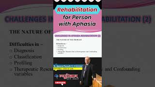 Rehabilitation for Person with Aphasia PWA [upl. by Betteanne]