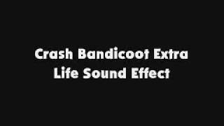 Crash Bandicoot Extra Life SFX [upl. by Aicirtam857]