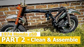 1974 Honda z50  Part 2  Clean and Assemble [upl. by Petua258]