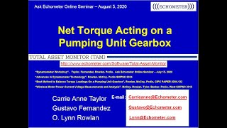 Ask Echometer Session 12 August 5 2020 Net Gearbox Torque [upl. by Annetta]