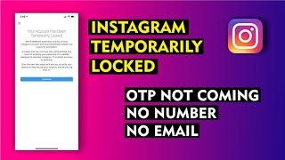 How To Fix Your Account Has Been Temporarily Locked Instagram Without Email and Number 2022 [upl. by Farland]