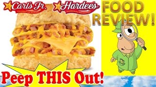 Carls Jr®  Hardees® Double Loaded Omelet Biscuit Review Peep THIS Out [upl. by Aggri298]