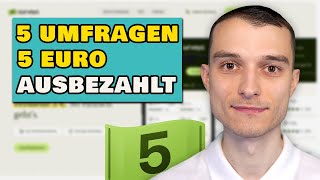 Die beste Umfragenplattform  5surveys zahlt 1€ pro Umfrage🤑 [upl. by Nnilsia131]