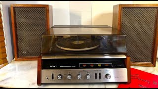 SONY HP 215 Phonograph Music Center w Original Speakers Serviced Stacking Record Changer [upl. by Amian]