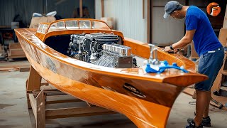 Man Builds FullSize YACHT with Car Engine  Start to Finish Build by Nasatchannel [upl. by Leontina]