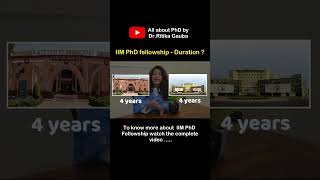 Duration of the PhD fellowship by IIM [upl. by Viking]