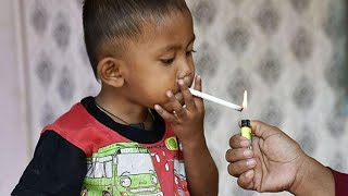 Toddler ChainSmokes Through 2 Packs of Cigarettes a Day [upl. by Hafeenah]