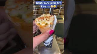 Cone pizza youtubeshorts trending kanpurfood streetfood pizzacone pizza a [upl. by Rozek]