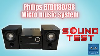 Philips BTD118098 Micro Hifi System Sound Test [upl. by Zerline]