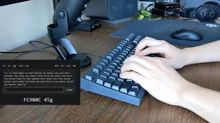 Leopold FC980C 30g vs 45g Topre Typing Comparison [upl. by Wald]