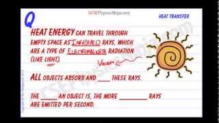 Physics GCSE Revision  Heat transfer by Infrared Radiation [upl. by Mccormac]