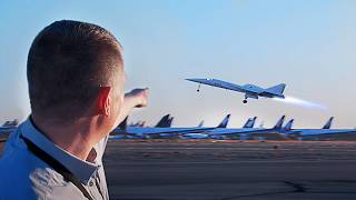 Filming a Supersonic Test Plane Boom Supersonic [upl. by Ybloc754]