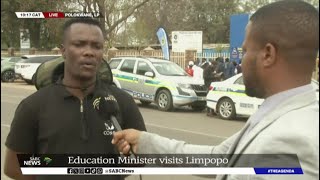 DBE Minister Siviwe Gwarube visits Limpopo  COSAS rallies outside school [upl. by Adan]