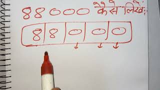 ₹88000 शब्दों में कैसे लिखते हैं  88000 Kaise likhate hai  88000 number Spelling Hindi English [upl. by Kape]