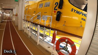 4K Tour of the Track and Lifeboats Aboard Symphony of the Seas Royal Caribbean December 2018 [upl. by Pate97]