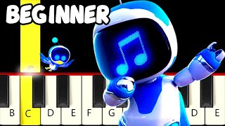 Astro Bot  Crash Site Theme  Fast and Slow Piano Tutorial  Beginner [upl. by Ellinehc]