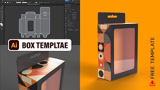 How to Box Template Design in Adobe Illustrator CC 2022  Packaging Design Tutorials [upl. by Artekal]