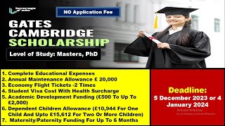 Gates Cambridge Scholarship 2024  Fully Funded  Study in UK  How to apply Step by Step Process [upl. by Atteve]