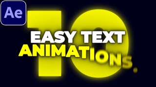 10 Text Animations in After Effects  10 Title Animations  After Effects Tutorial [upl. by Lerud]