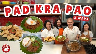 PAD KRA PAO 3 WAYS  Team Chef RV [upl. by Lunsford]