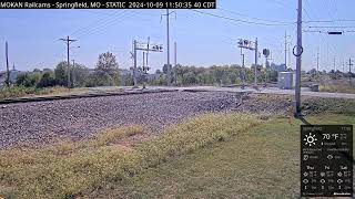 MOKAN Railcams Springfield Missouri BNSF Thayer North Subdivision MP 20470 RECURRENT STREAM [upl. by Eiaj530]