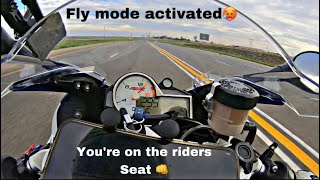 BMW S1000RR FLY MODE ON HELMET VIEWSEE WHAT I SEE WHEN I’M RIDING [upl. by Lacee]