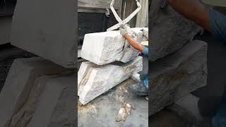 Landscape stone crevices process Good tools and machinery make work easy [upl. by Ecirehs]