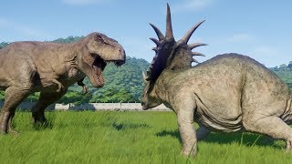 Styracosaurus Destroys TRex Acrocanthosaurus Spinosaurus IRex Giganotosaurus  JWE [upl. by Maggio]