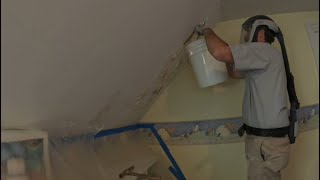 Interior water damage plaster repair [upl. by Waldack]