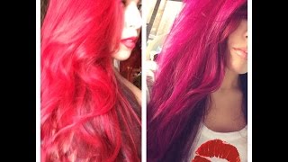 TUTORIAL How I Dyed My Hair from Red to MagentaBurgandy Using Manic Panic [upl. by Ranzini]