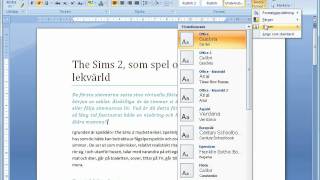 Formatera text i Word 2007 [upl. by Agnesse470]