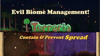 Containing Evil Biomes  Corruption Crimson amp Hallow Spread Management  Easy  Terraria 1412 [upl. by Ankeny]