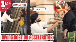 Giving Rose 🌹 On Escalator  Pranks In India  Rose Day Special  The Vishal Gahlawat [upl. by Iris]