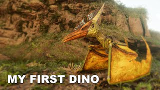 Taming my first Dino in Ark Survival Ascended [upl. by Barby]